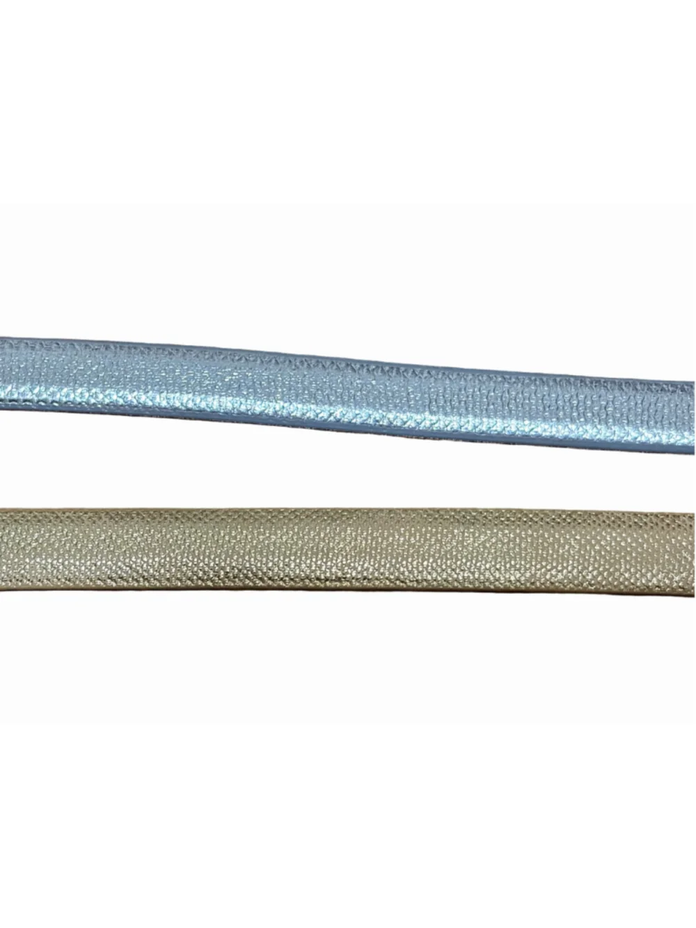 Kleinberg Sherrill for Saks 5th Ave Genuine Karung Skinny Belt Silver & Gold-S
